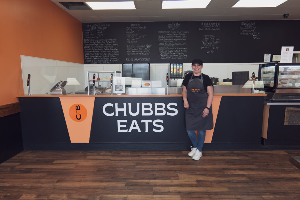 Owner Lindsey of Chubs Eats in her restaurant